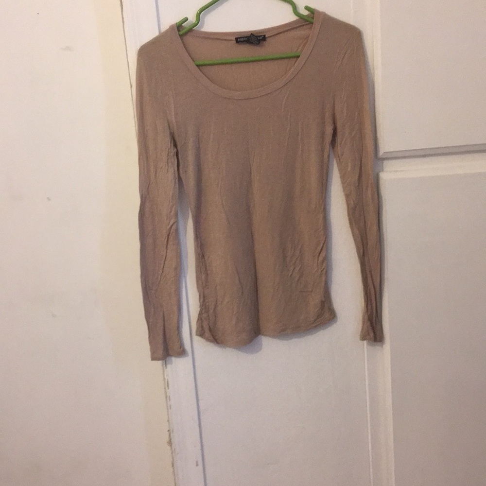 Beige long sleeve shirt